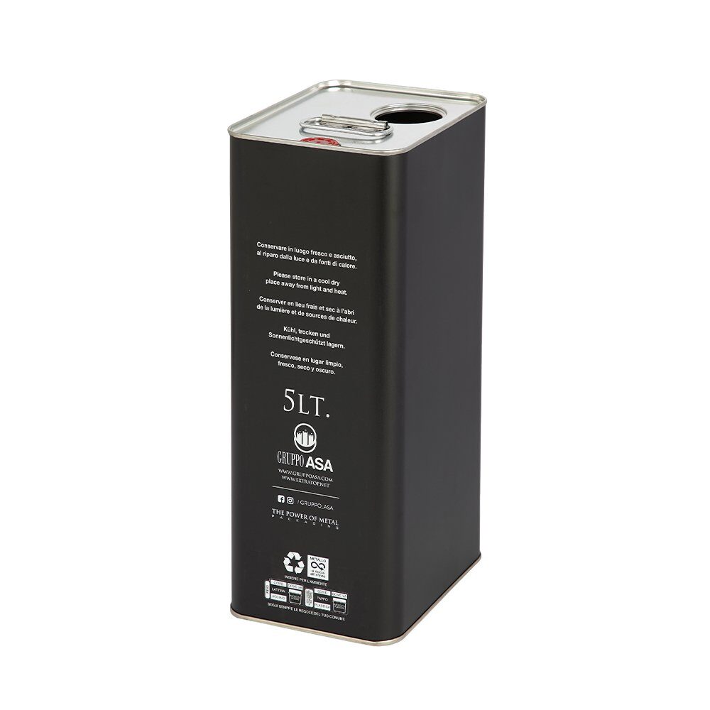 LATTA RETT. 5 LT. NERA FORO 42 mm TERMOP Pz 8
